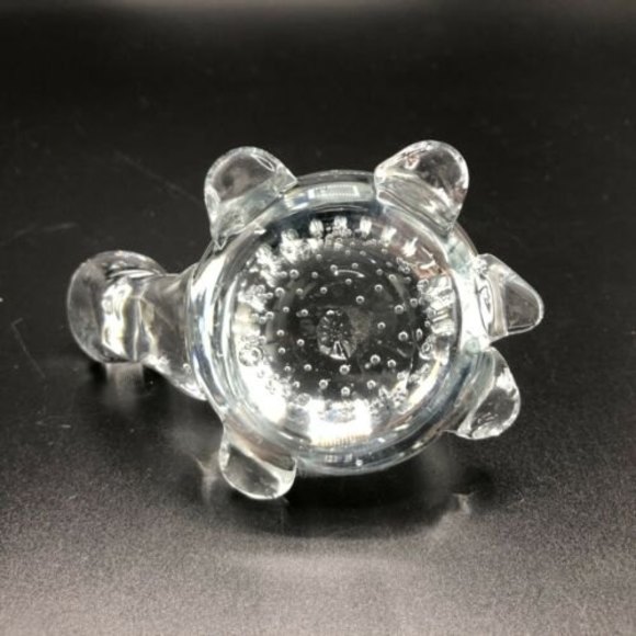 Art Glass Turtle Paperweight with Controlled Bubbles Bullicante Vintage - Picture 4 of 6